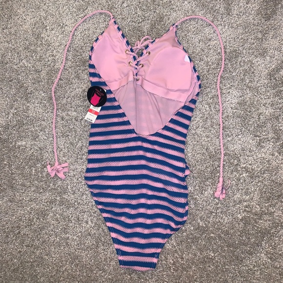 BRAND NWT No Boundaries Pink & Blue Swimsuit sz S - Picture 12 of 14